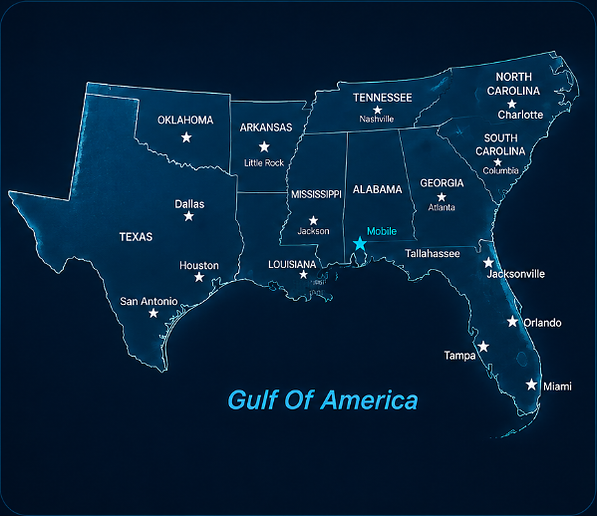 Gulf Coast Industries service area map